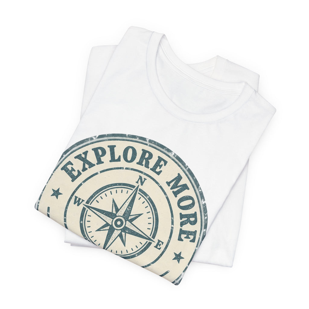 Retro Travel Stamp Badge T-Shirt | Vintage Passport Explorer Tee | Wanderlust Gift Shirt