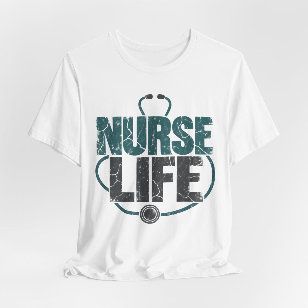 Nurse Life Distressed T-Shirt | RN Grunge Nurse Shirt | Nurse Gift Tee | Nursing School Grad Gift