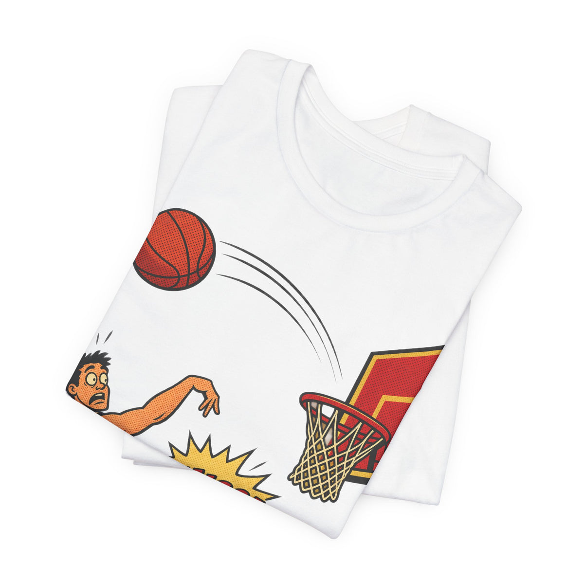 Funny Basketball T-Shirt | Airball Comic Halftone Tee | Basketball Humor Shirt | Funny Hoops Gift Shirt | Comic Basketball Tee