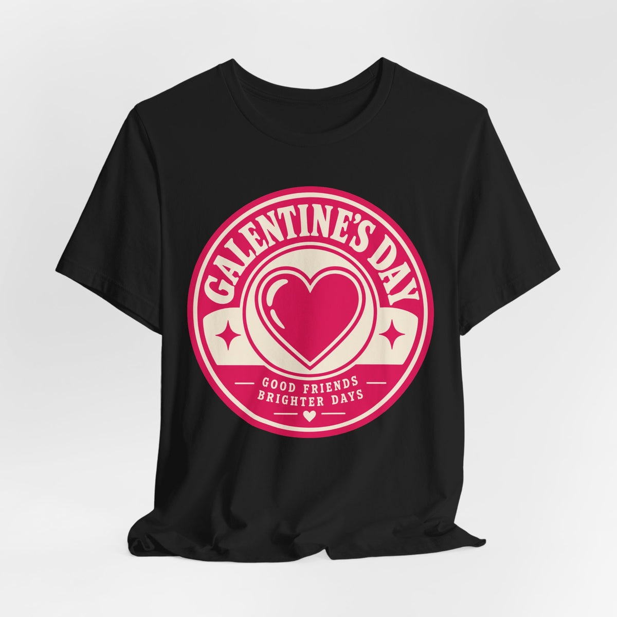Galentine's Day T-Shirt | Retro Badge Friendship Tee | Valentine Friends Gift Shirt
