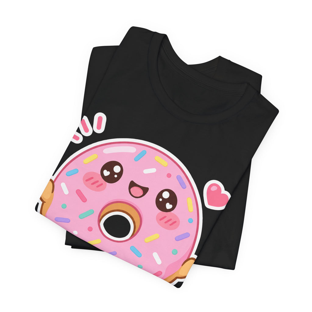 Kawaii Donut T-Shirt | Cute Sprinkle Donut Character Tee | Sweet Dessert Gift Shirt