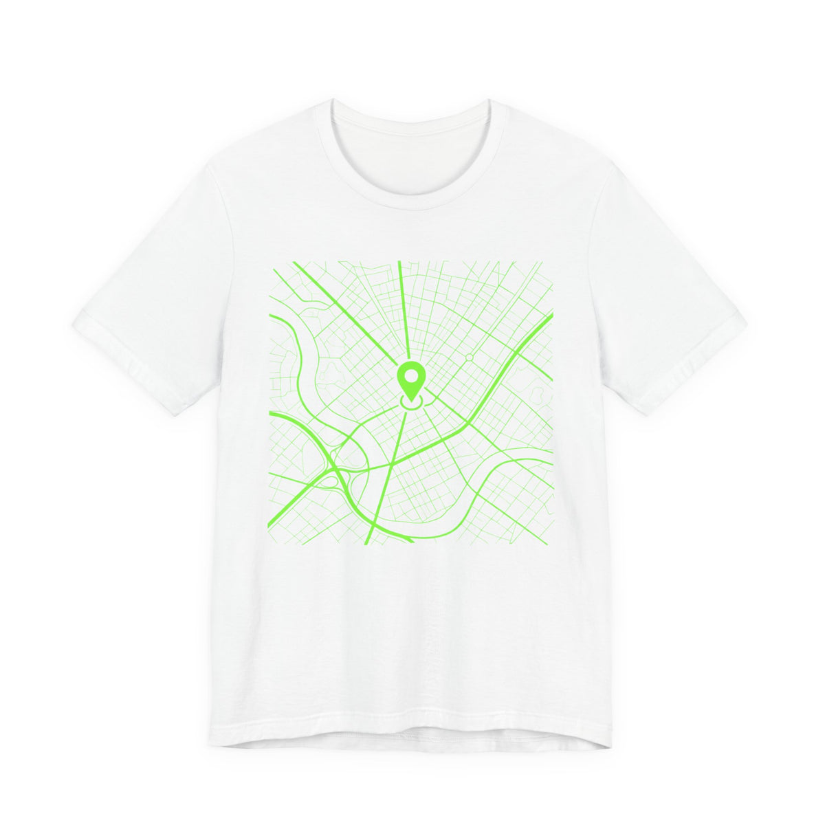 Urban City Map Tee | Streetwear Location Pin Shirt | City Map Streetwear Shirt | Urban Cartography Gift Tee
