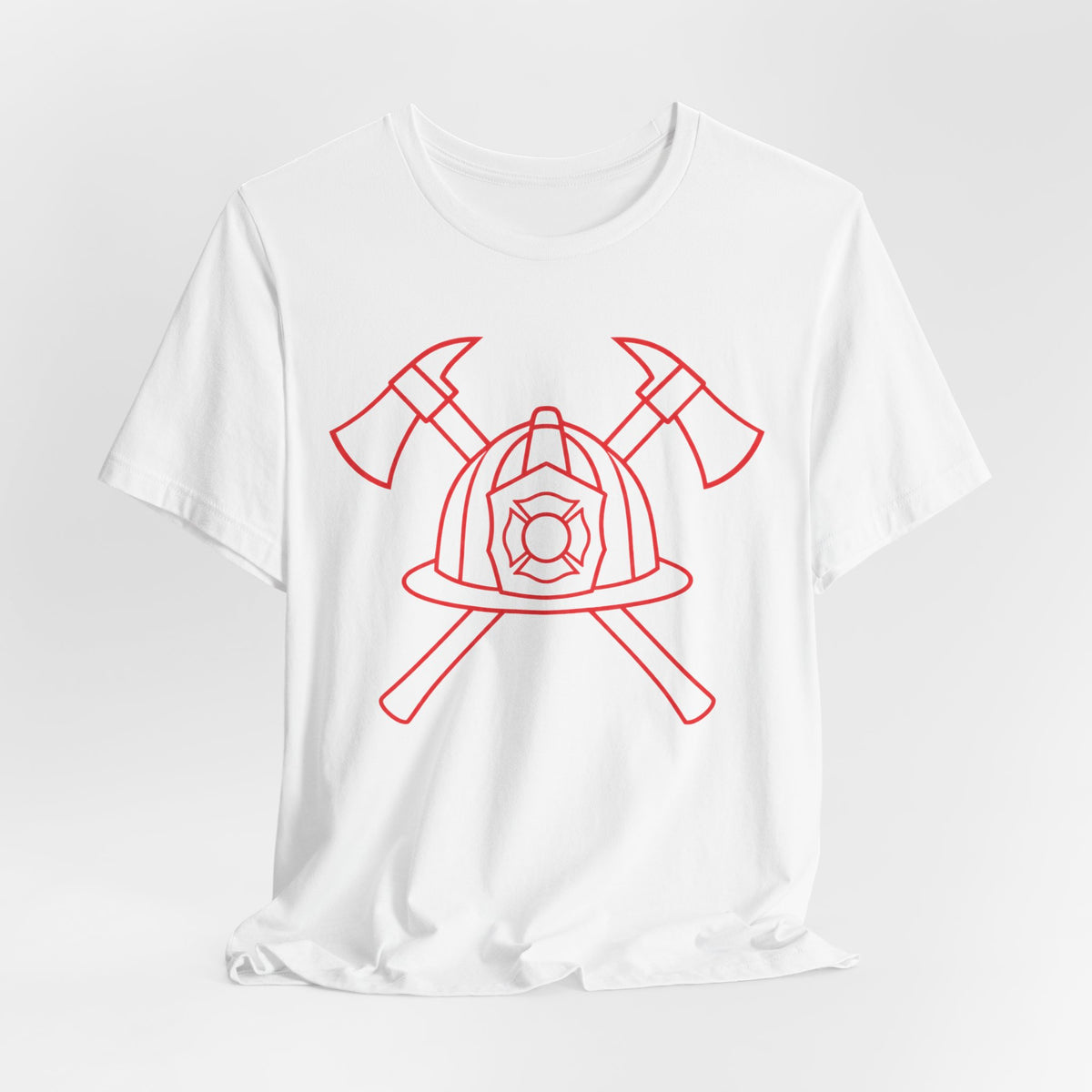 Firefighter Bold Line Emblem T-Shirt | Fire Department Gift Shirt | Firefighter Appreciation Tee