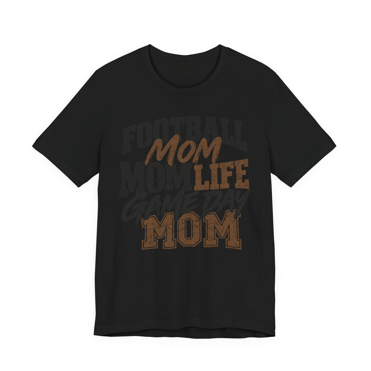 Football Mom Grunge Tee | Stacked Mom Life Typography Shirt | Football Mom Shirt | Game Day Mom Gift Tee
