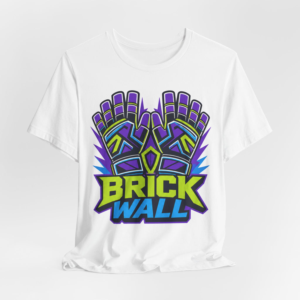 Brick Wall Goalkeeper Neon Tee | Bold Soccer Gloves Shirt | Soccer Goalkeeper Gift | Street Soccer Design