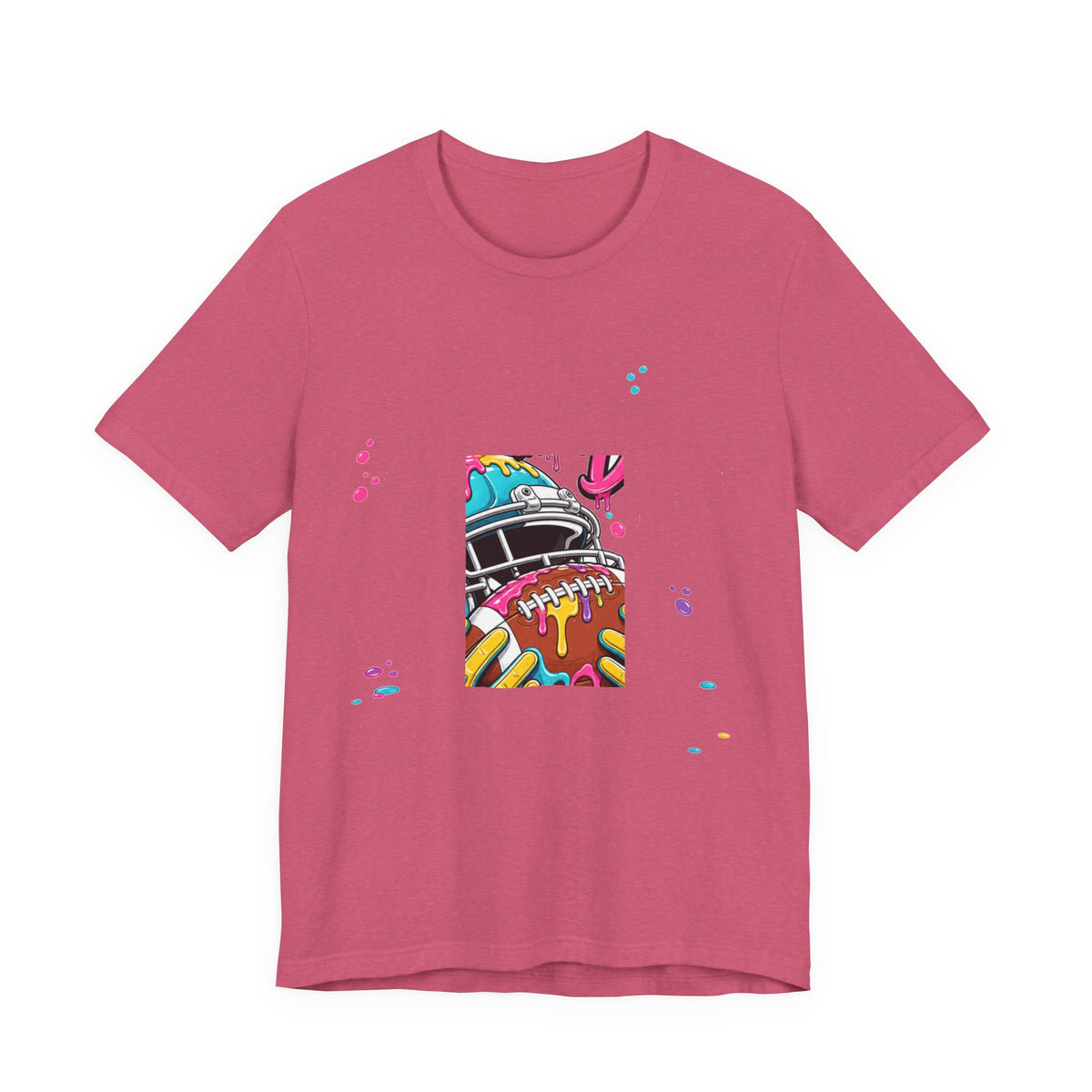 Respect The Drip Neon Tee | Bold Football Paint Drip Shirt | Football Graphic Gift | Bright Sports Tee