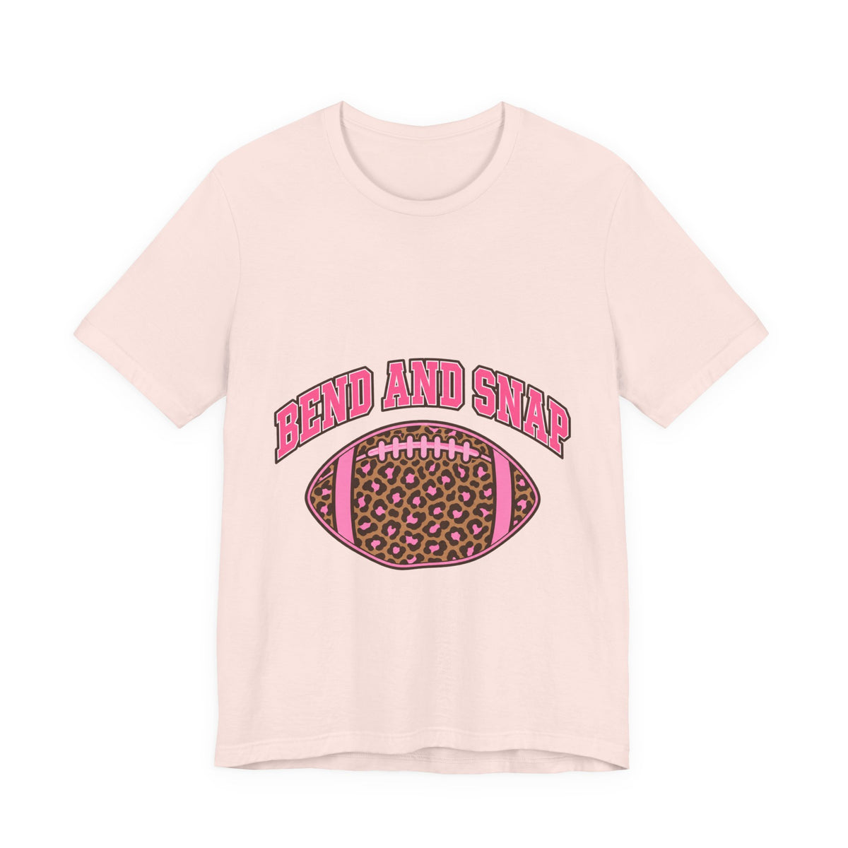 Bend And Snap Leopard Tee | Leopard Print Varsity Football Shirt | Football Gift Tee | Girly Sports Graphic
