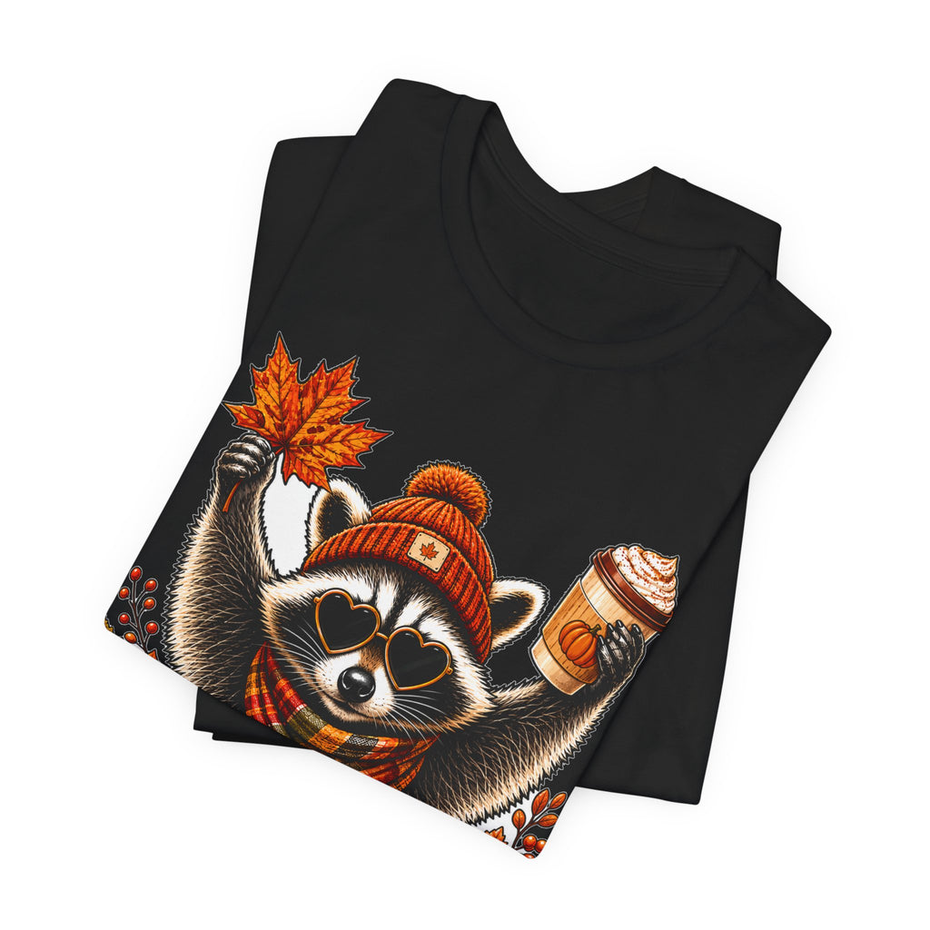Tis The Season Pink Raccoon Tee | Cute Halloween Raccoon Shirt | Fall Gift Tee | Cozy Ghost Autumn Design