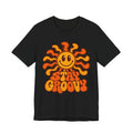 Groovy Smiley Sun 70s T-Shirt | Retro Psychedelic Tee | Stay Groovy Gift Shirt