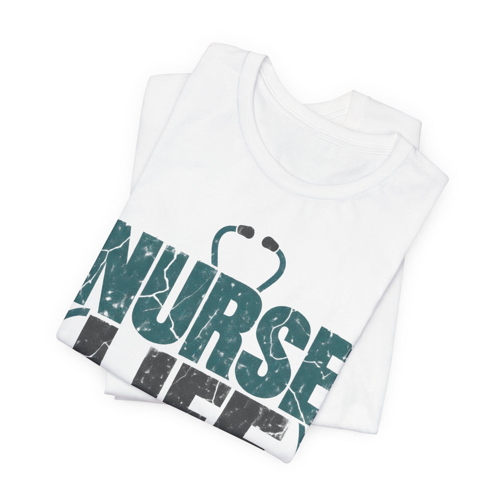 Nurse Life Distressed T-Shirt | RN Grunge Nurse Shirt | Nurse Gift Tee | Nursing School Grad Gift