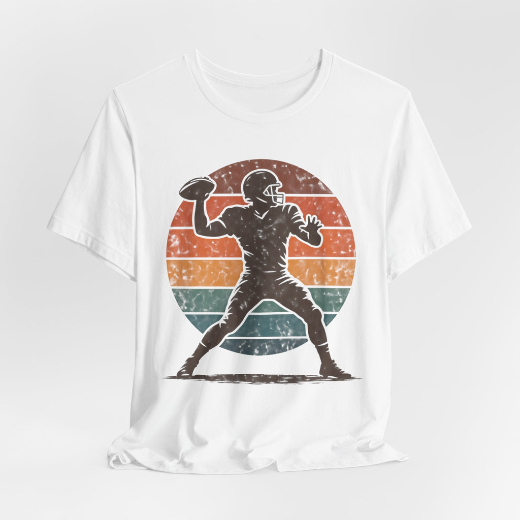 Retro Football Quarterback T-Shirt | Vintage 90s Football Tee | Old School Gridiron Shirt | Football Throwback Gift Shirt