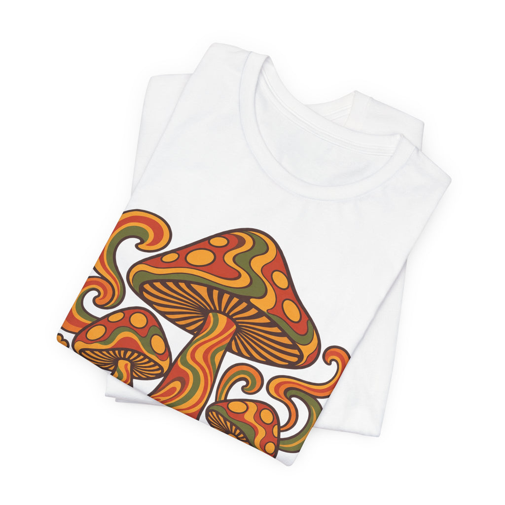 Psychedelic Mushroom T-Shirt | Retro 70s Trippy Groovy Tee | Vintage Hippie Gift Shirt