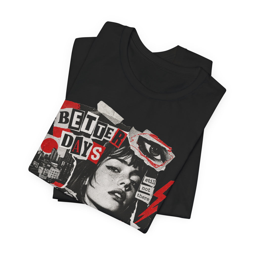 Grunge Zine Collage Tee | Torn Paper Streetwear Shirt | Alt Fashion Collage Shirt | Grunge Streetwear Gift Tee