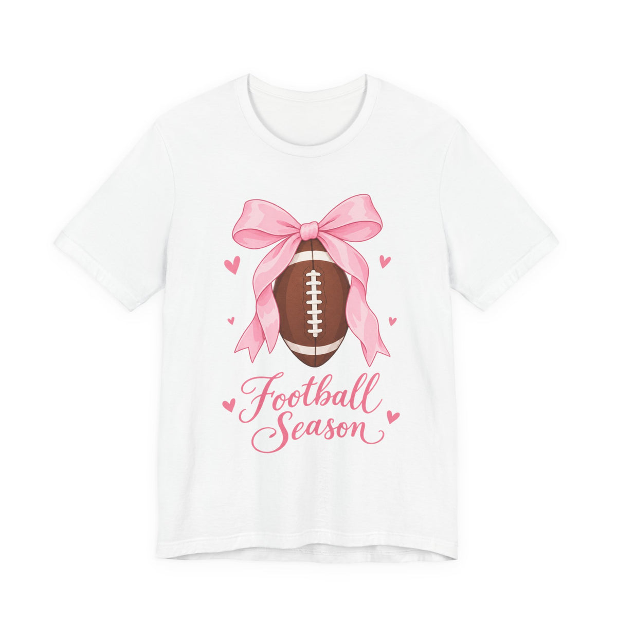 Football Mom Coquette Bow T-Shirt | Sideline Mom Tee | Football Mom Shirt | Game Day Mom Gift Shirt
