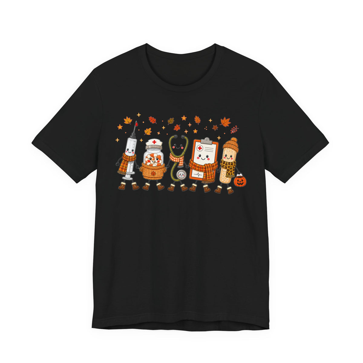 Nurse Autumn Squad Tee | Cute Medical Fall Shirt | Nurse Gift Tee | Kawaii Healthcare Autumn Design