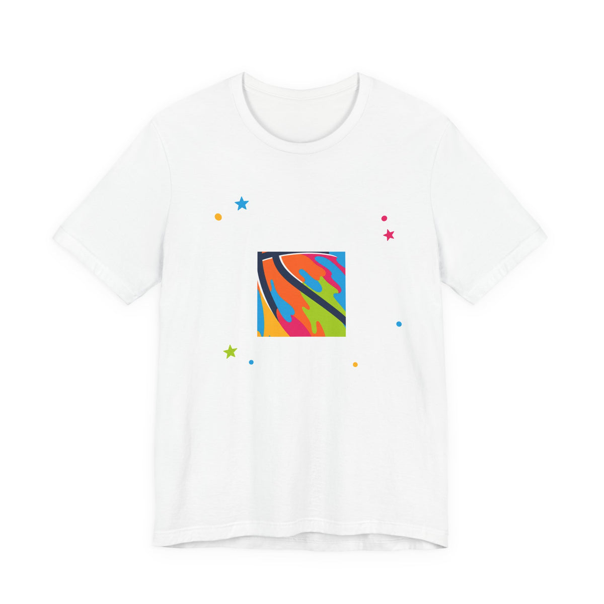 Color Pop Basketball Tee | Bold Paint Splatter Basketball Shirt | Basketball Gift Tee | Bright Sports Graphic