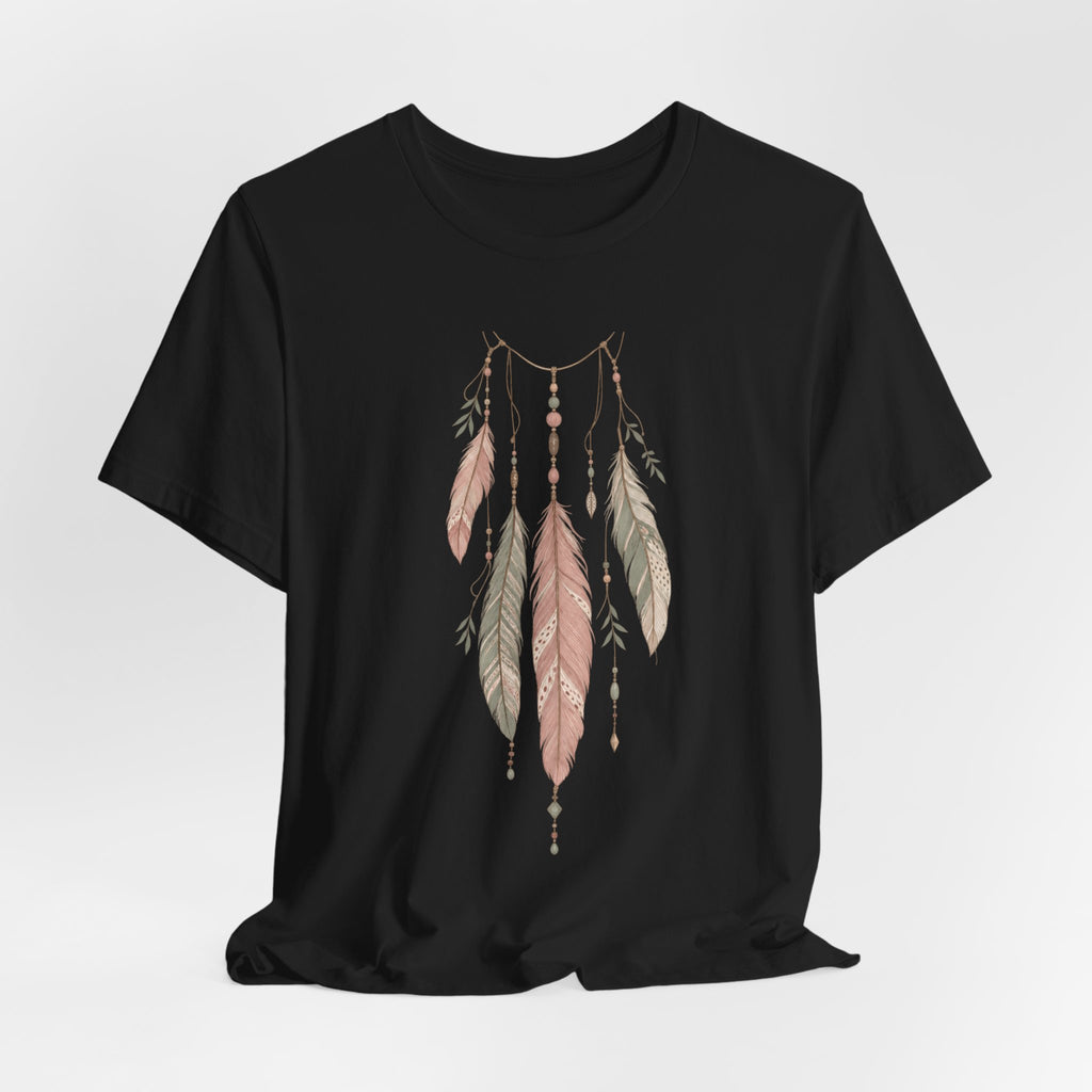 Feather Dreamcatcher T-Shirt | Boho Fine Linework Tee | Free Spirit Gift Shirt