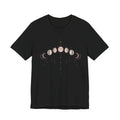 Moon Phases T-Shirt | Boho Celestial Linework Tee | Mystical Lunar Gift Shirt
