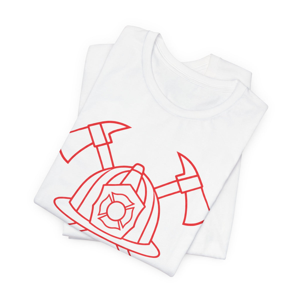 Firefighter Bold Line Emblem T-Shirt | Fire Department Gift Shirt | Firefighter Appreciation Tee