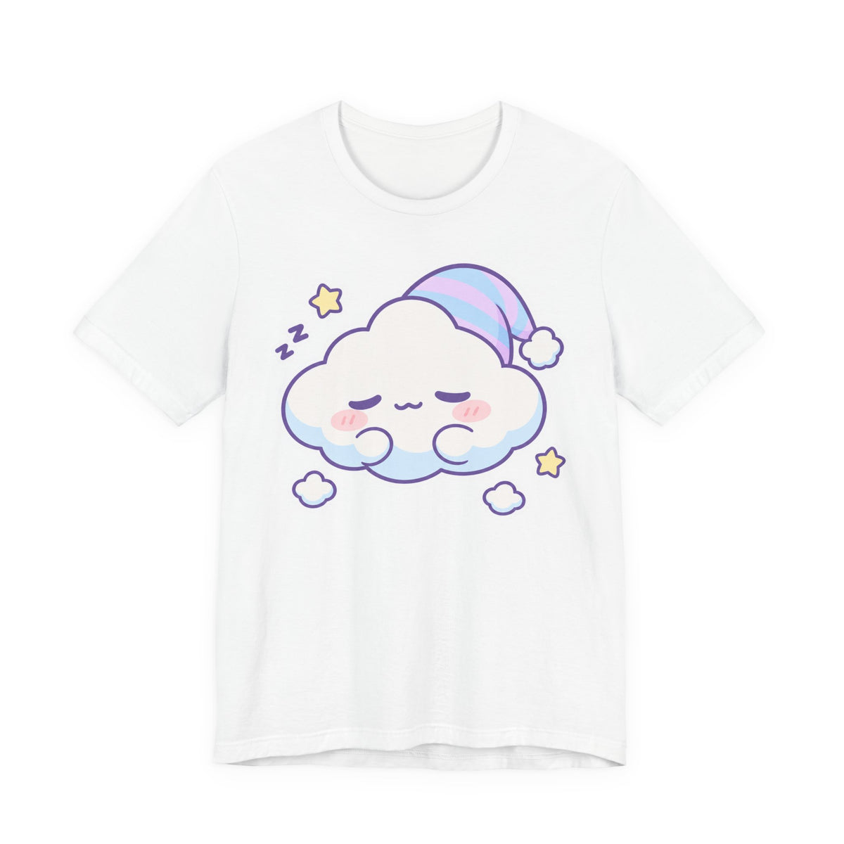 No Thoughts Just Vibes T-Shirt | Kawaii Cute Cloud Tee | Relaxed TikTok Trend Gift Shirt