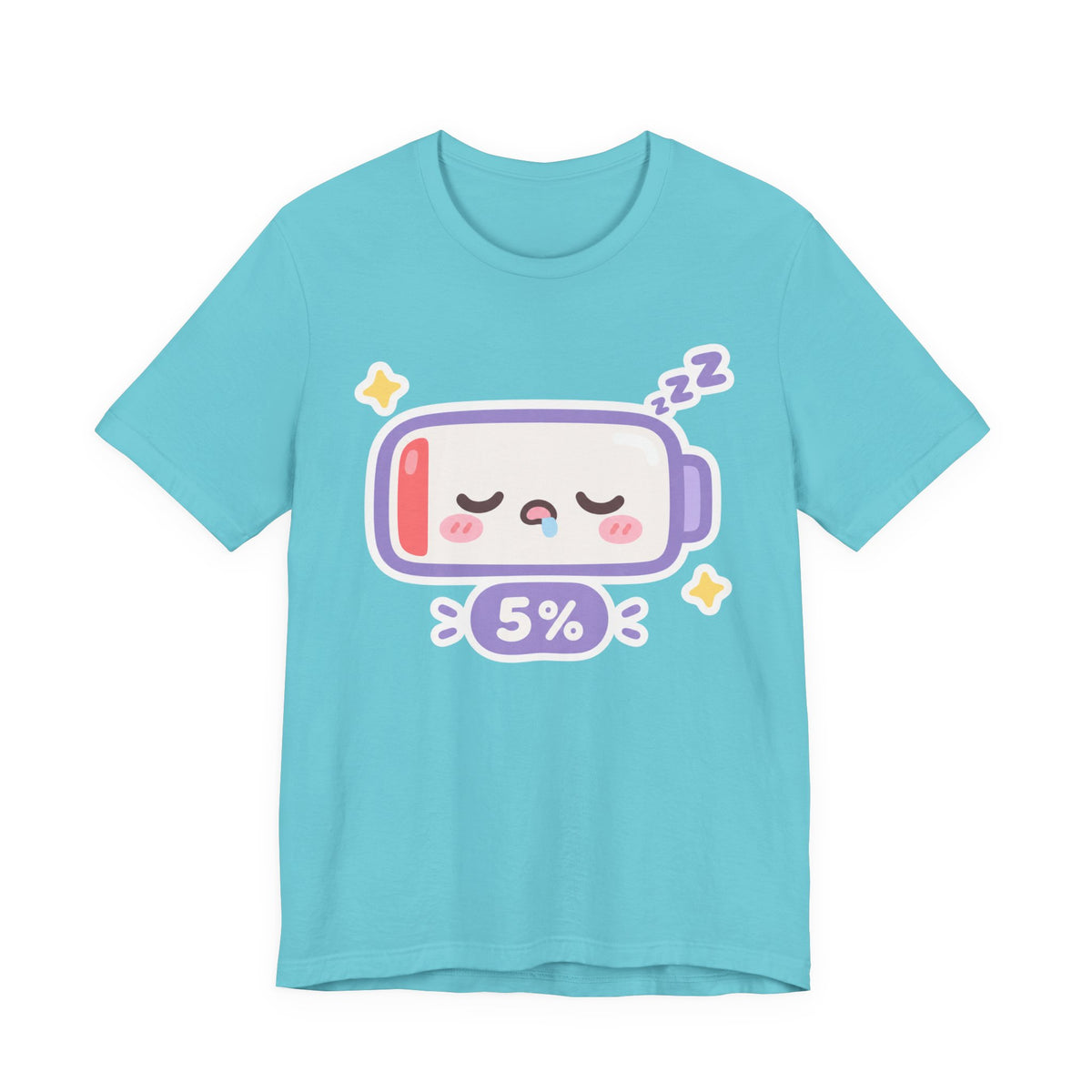 Introvert Social Battery Low Kawaii T-Shirt | Cute Battery Icon Tee | Funny Introvert Gift Shirt