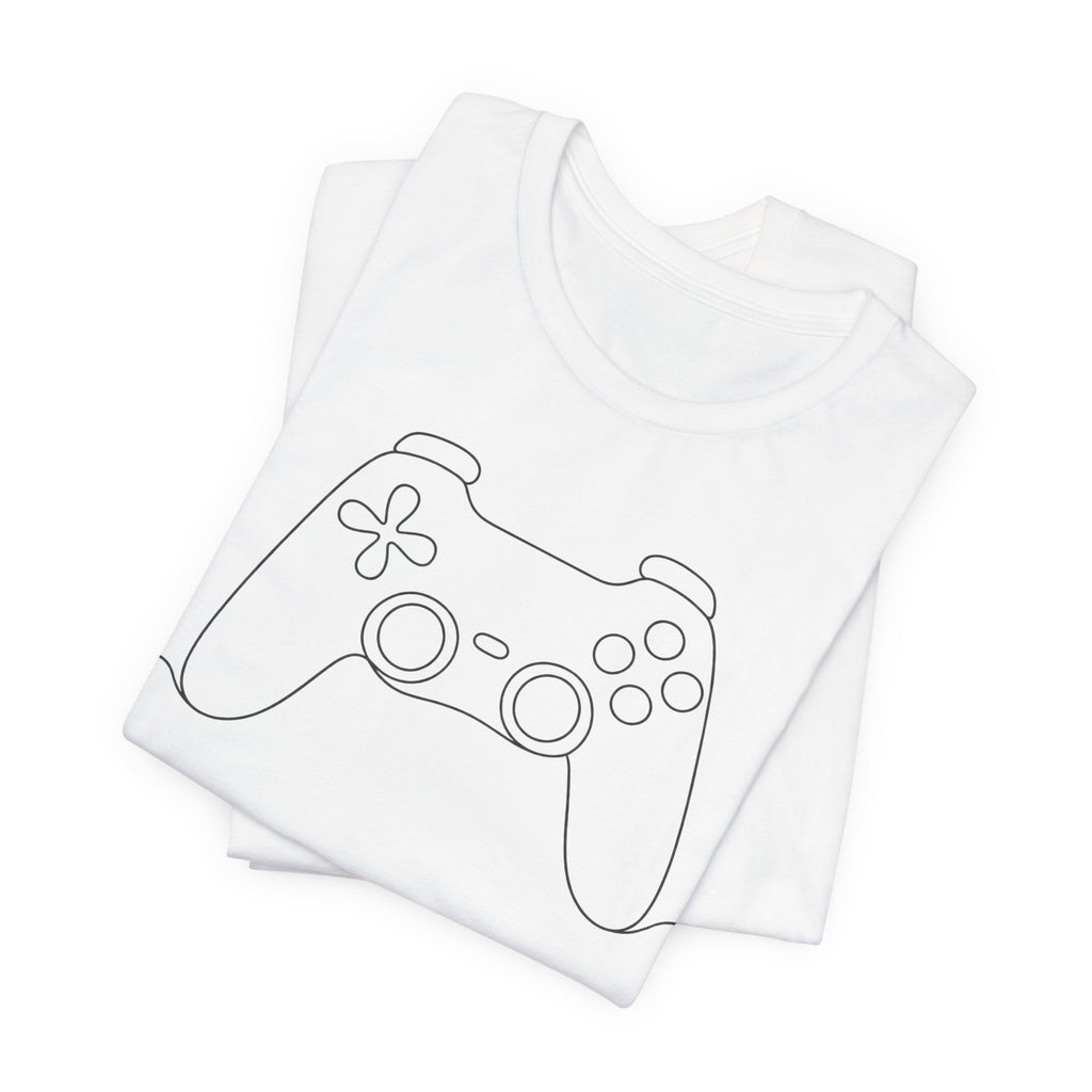 Gaming Controller Minimalist Line Art T-Shirt | Clean Line Gamer Tee | Modern Gamer Gift Shirt