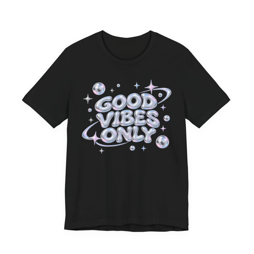 Y2K Chrome Bubble T-Shirt | Y2K Aesthetic Streetwear Tee | 2000s Chrome Text Shirt | Y2K Streetwear Gift Shirt