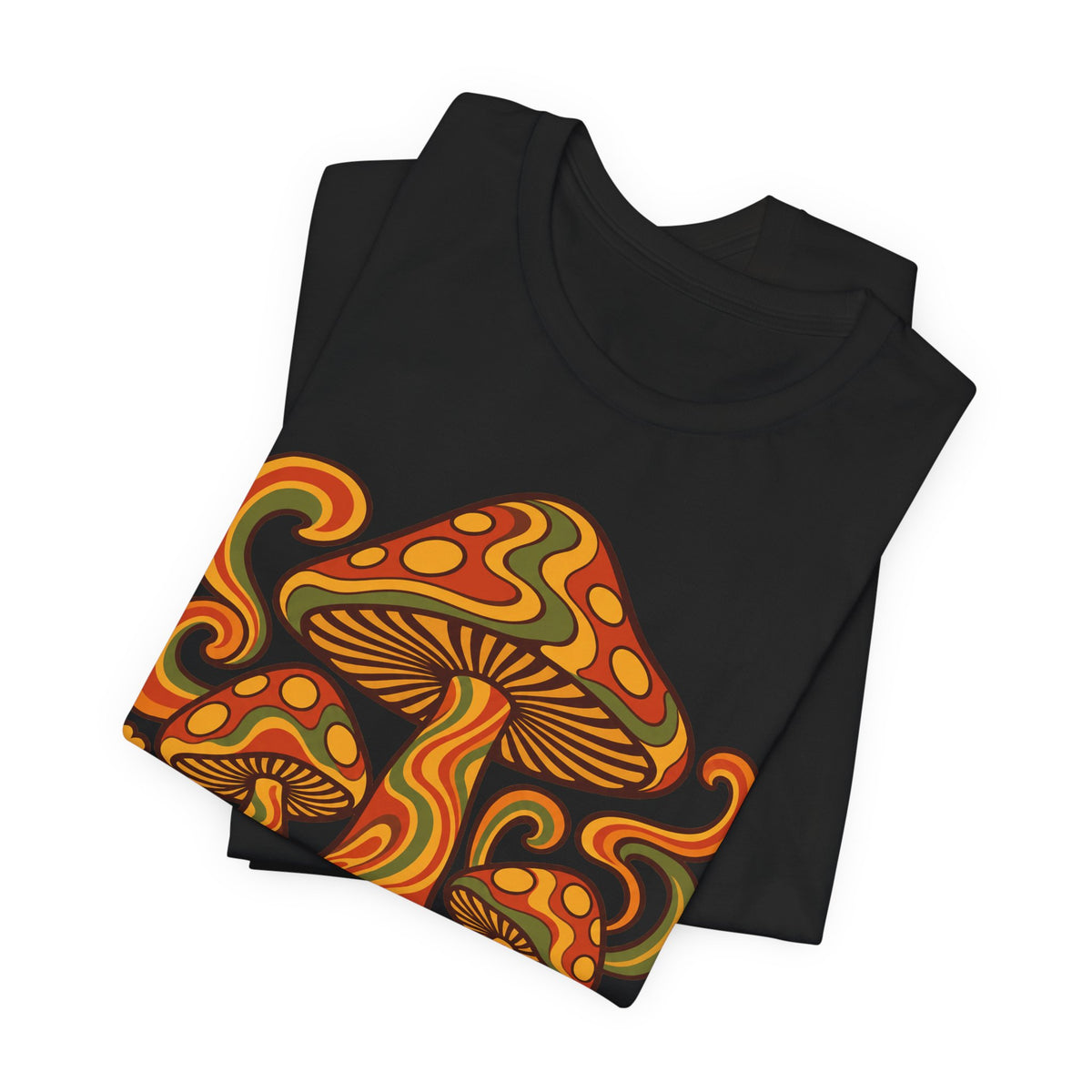 Psychedelic Mushroom T-Shirt | Retro 70s Trippy Groovy Tee | Vintage Hippie Gift Shirt