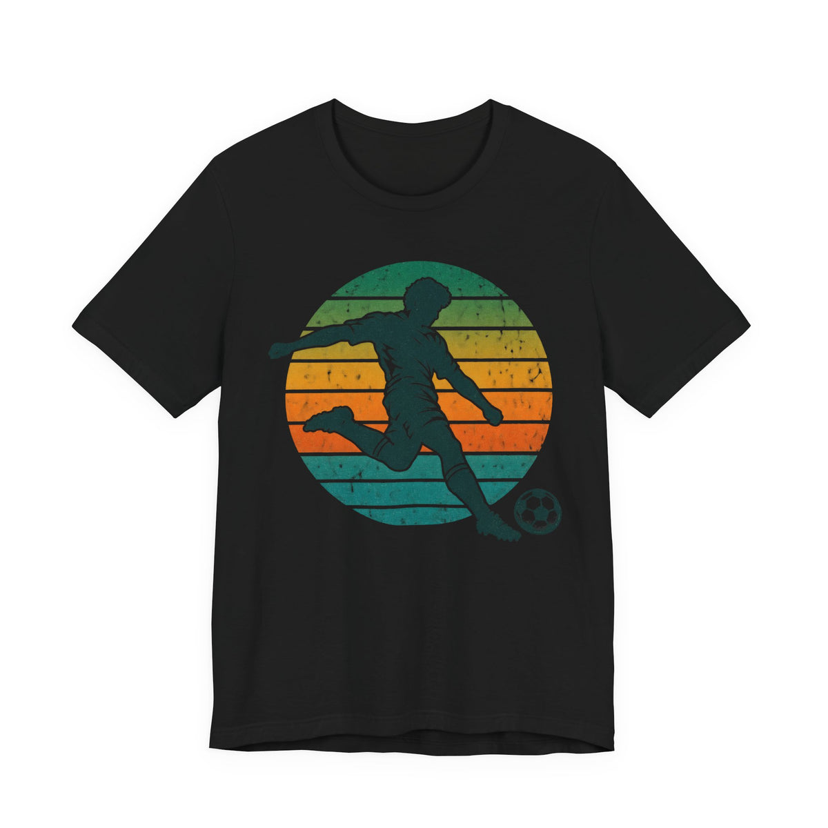 Retro Soccer Player Silhouette Tee | Vintage 90s Soccer Design | Old School Pitch Shirt | Retro Sports Gift | Soccer Throwback Gift | Classic Soccer Design