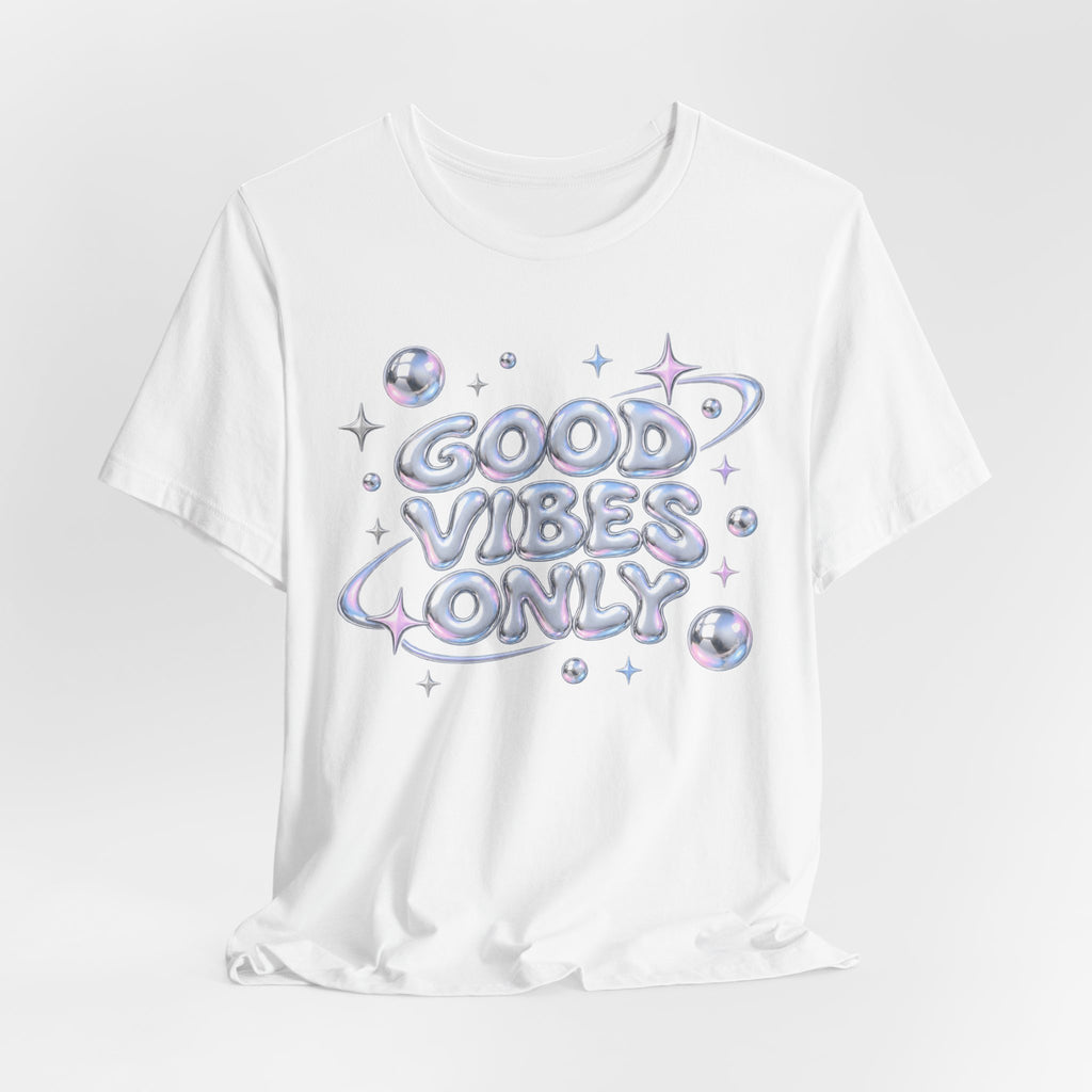 Y2K Chrome Bubble T-Shirt | Y2K Aesthetic Streetwear Tee | 2000s Chrome Text Shirt | Y2K Streetwear Gift Shirt