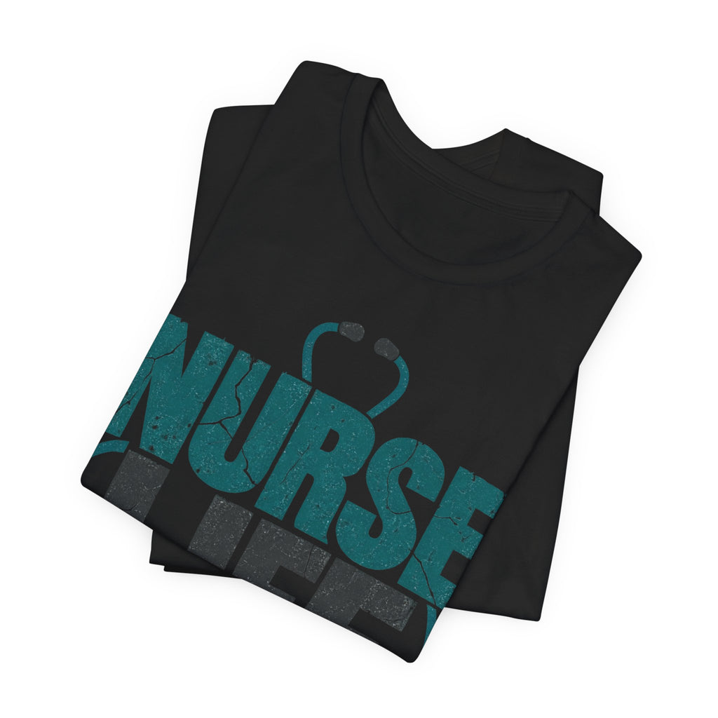 Nurse Life Distressed T-Shirt | RN Grunge Nurse Shirt | Nurse Gift Tee | Nursing School Grad Gift