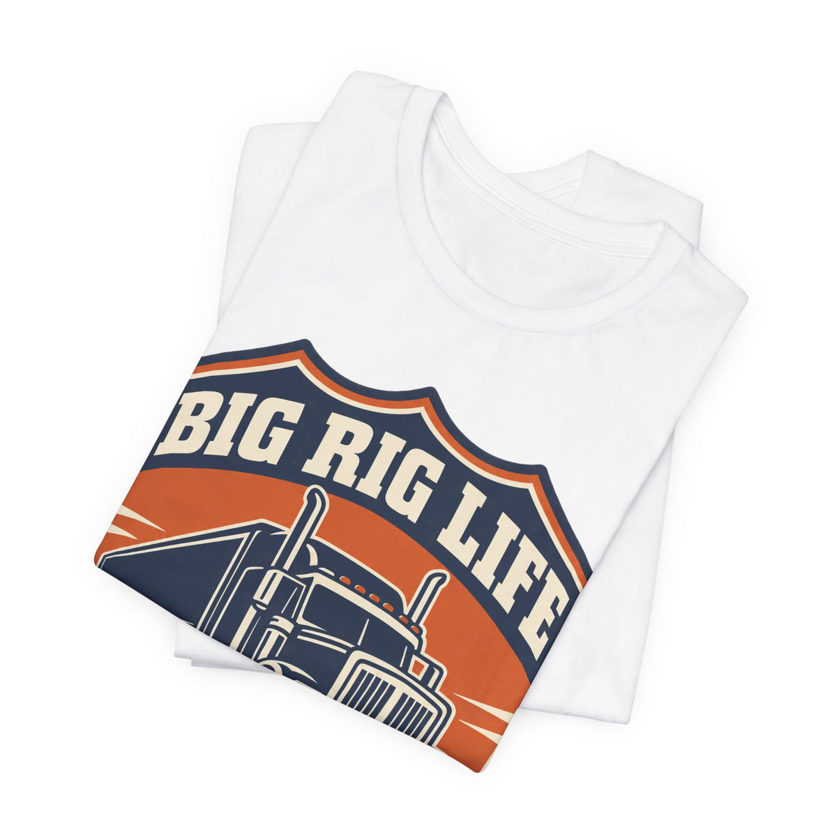 Big Rig Trucker Retro Badge T-Shirt | Truck Driver Gift Shirt | Trucker Life Tee | CDL Driver Gift
