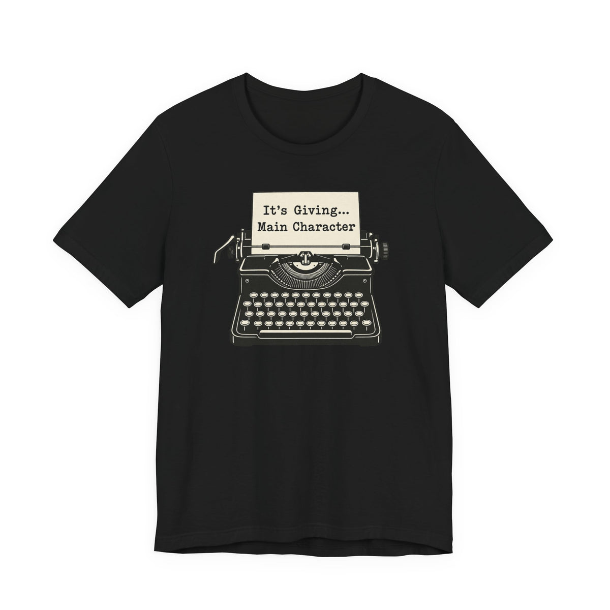 It's Giving Main Character T-Shirt | Retro Typewriter Meme Tee | Trendy Slang Gift Shirt