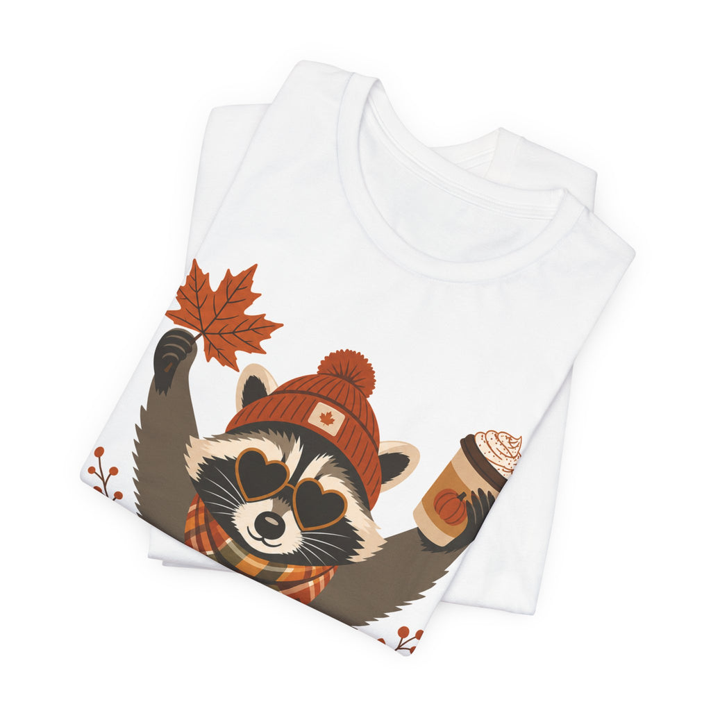 Tis The Season Raccoon Tee | Cute Fall Raccoon Shirt | Autumn Gift Tee | Cozy Pumpkin Spice Design