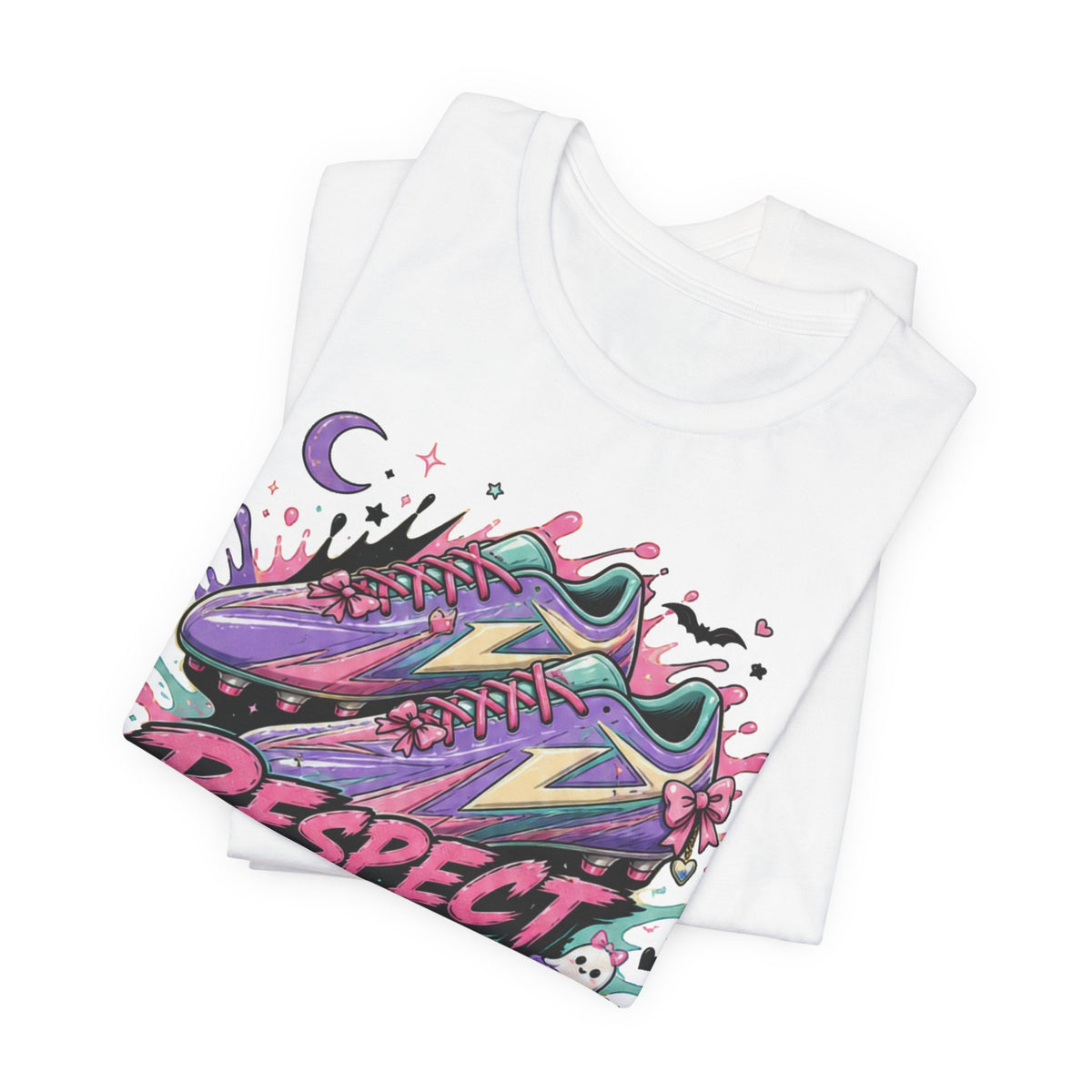 Respect The Grind Cleats Tee | Pastel Soccer Cleats Shirt | Soccer Gift Tee | Halloween Soccer Design