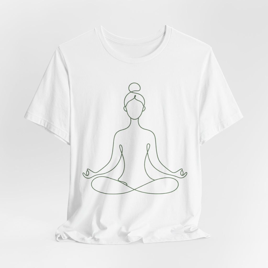 Yoga Flow Minimalist Line Art T-Shirt | Breathe and Flow Yoga Tee | Zen Yoga Gift Shirt