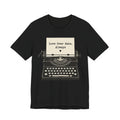 Love Over Hate T-Shirt | Retro Typewriter Valentine Tee | Positive Love Quote Gift Shirt
