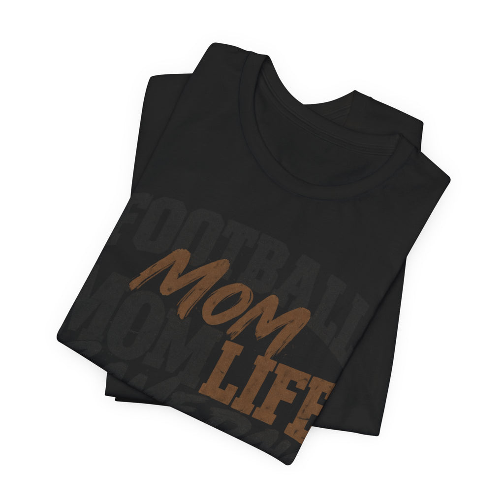Football Mom Grunge Tee | Stacked Mom Life Typography Shirt | Football Mom Shirt | Game Day Mom Gift Tee