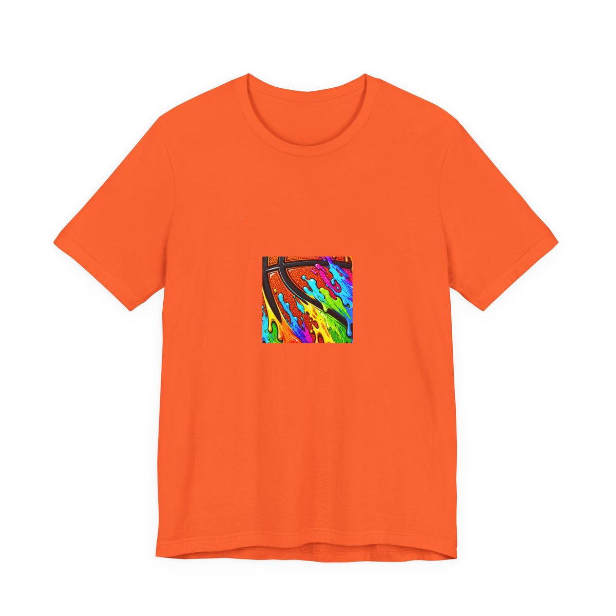 Neon Splash Basketball Tee | Bold Rainbow Drip Basketball Shirt | Basketball Graphic Gift | Street Basketball Tee