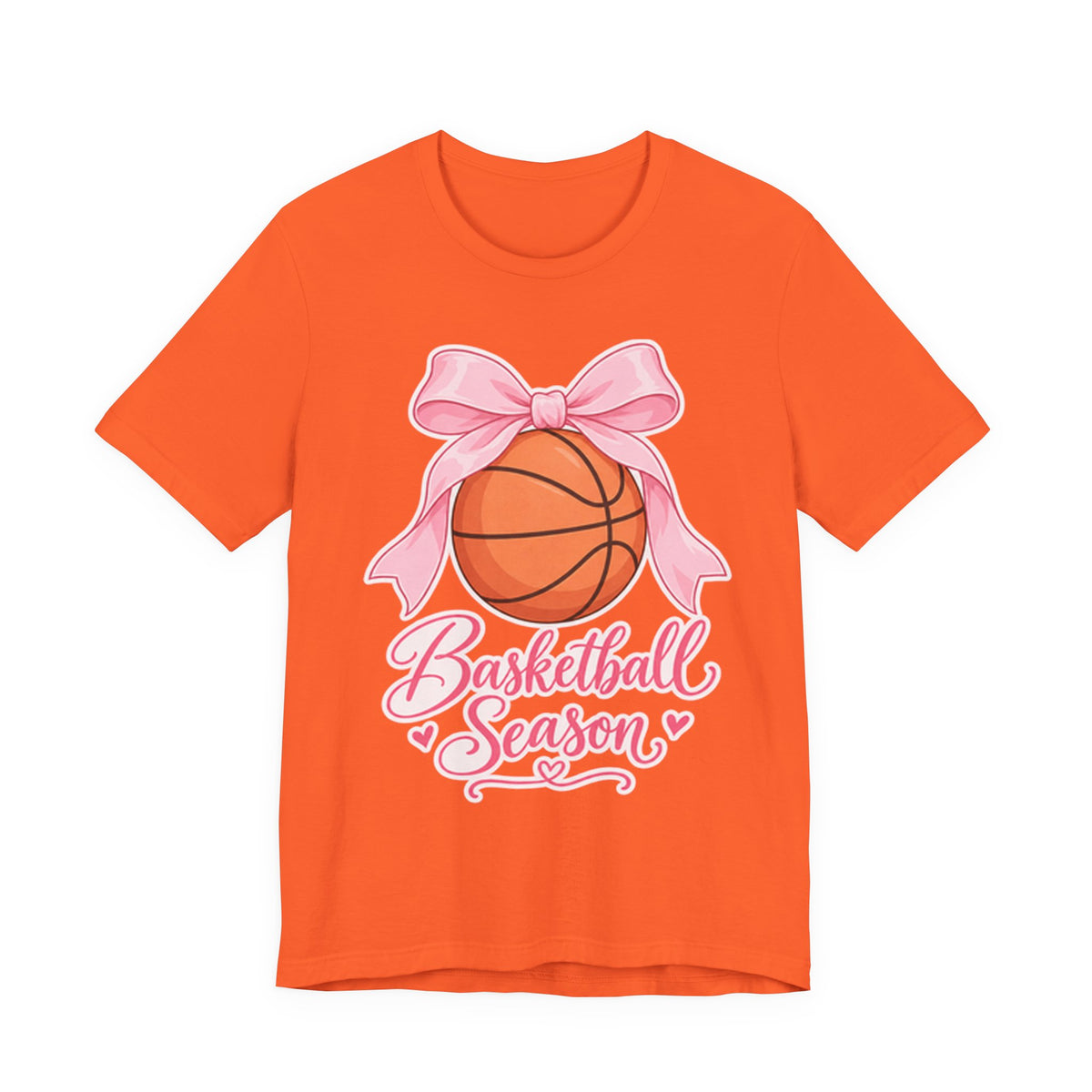 Coquette Bow Basketball T-Shirt | Basketball Season Girly Tee | Cute Basketball Shirt for Girls | Basketball Bow Gift Shirt