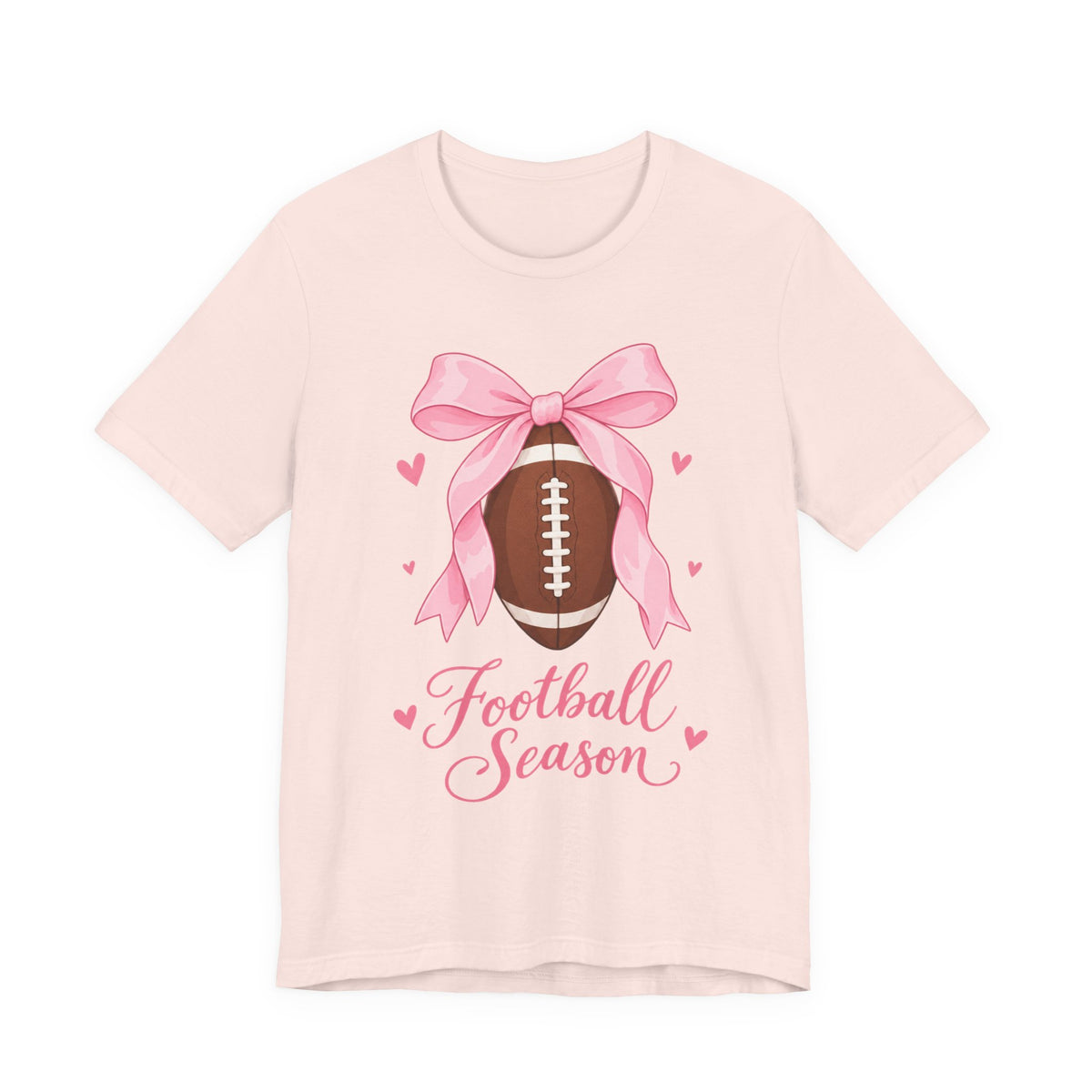 Football Mom Coquette Bow T-Shirt | Sideline Mom Tee | Football Mom Shirt | Game Day Mom Gift Shirt