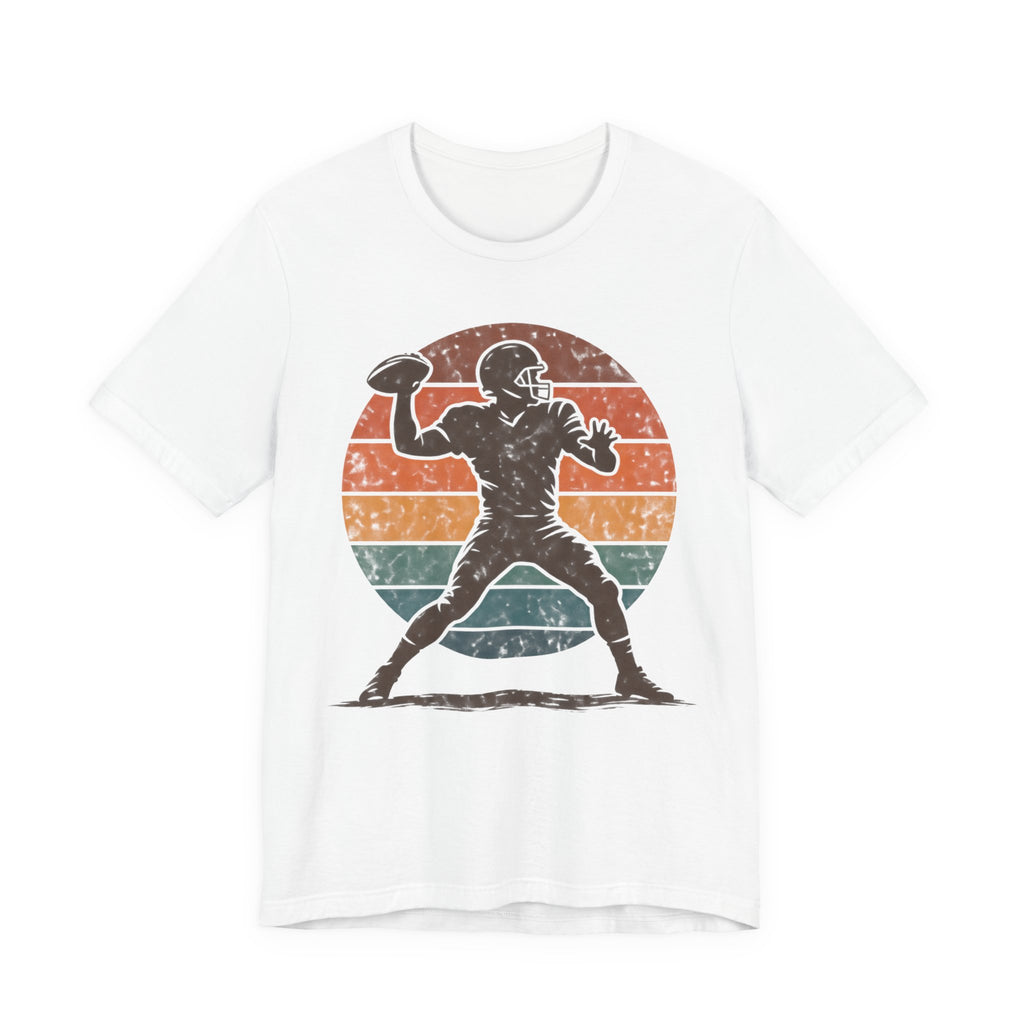 Retro Football Quarterback T-Shirt | Vintage 90s Football Tee | Old School Gridiron Shirt | Football Throwback Gift Shirt