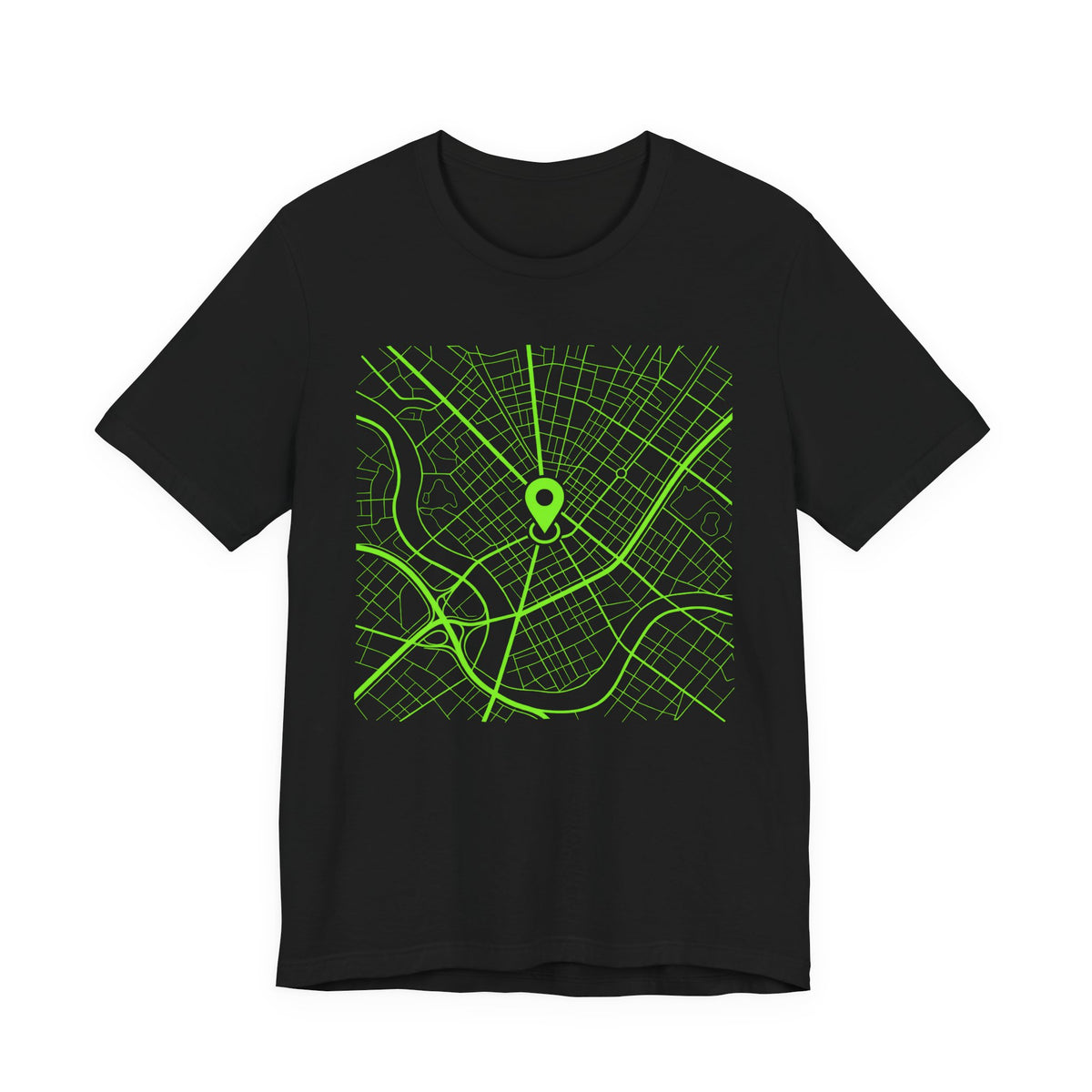 Urban City Map Tee | Streetwear Location Pin Shirt | City Map Streetwear Shirt | Urban Cartography Gift Tee