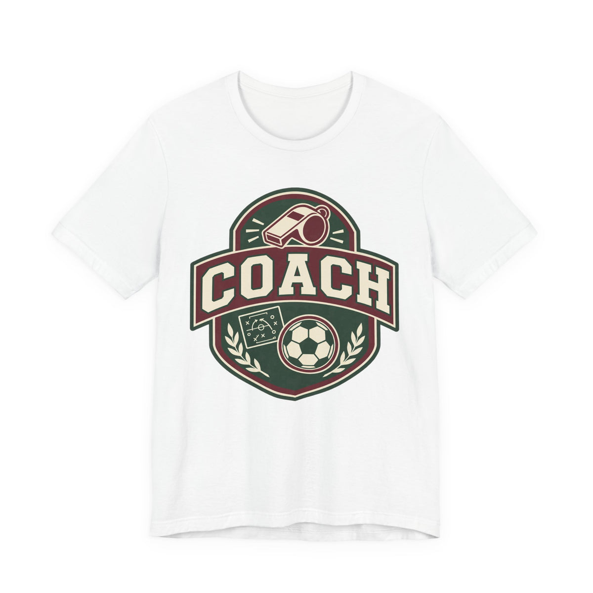 Soccer Coach Tee | Coach Whistle Tactics Badge Design | Soccer Coach Shirt | Coach Appreciation Gift | Soccer Coach Gift | Team Coach Badge Design