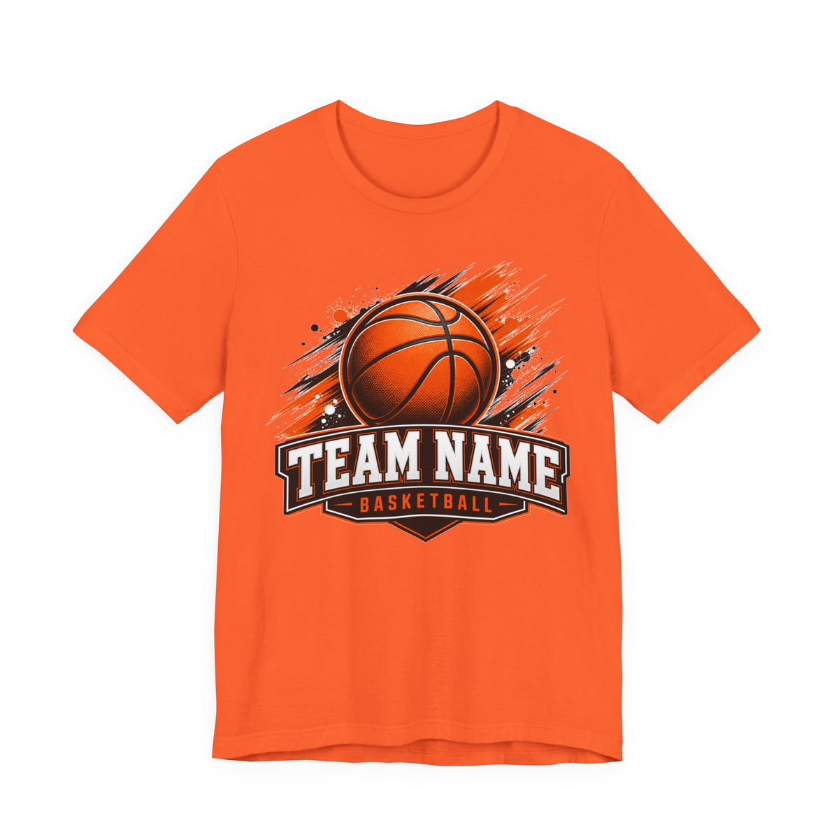 Custom Team Name Basketball Tee | Personalized Grunge Team Logo Shirt | Custom Basketball Team Gift | Bold Streak Team Logo Design