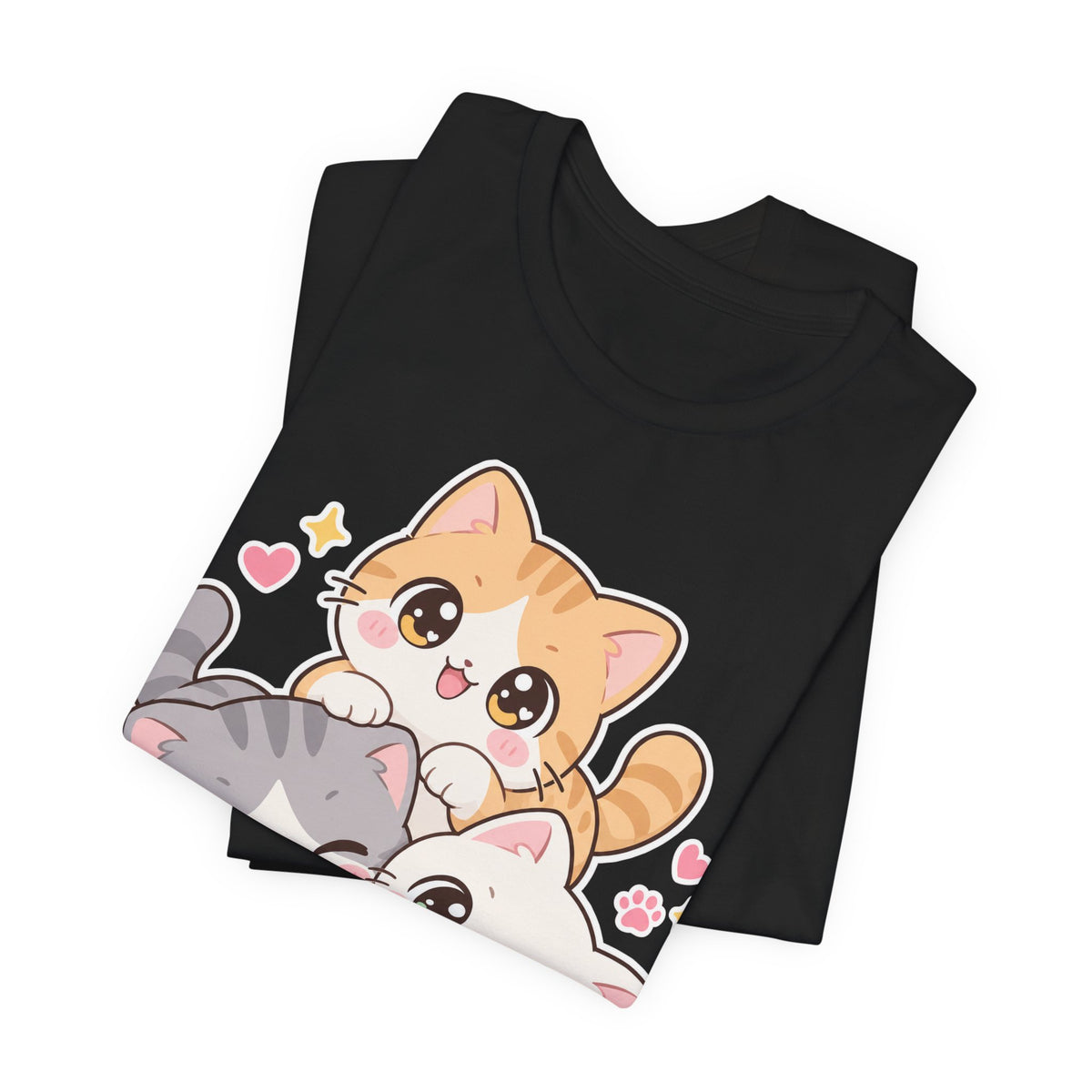 Cat Lady Kawaii T-Shirt | Cute Chibi Cat Design Tee | Cat Lover Gift Shirt