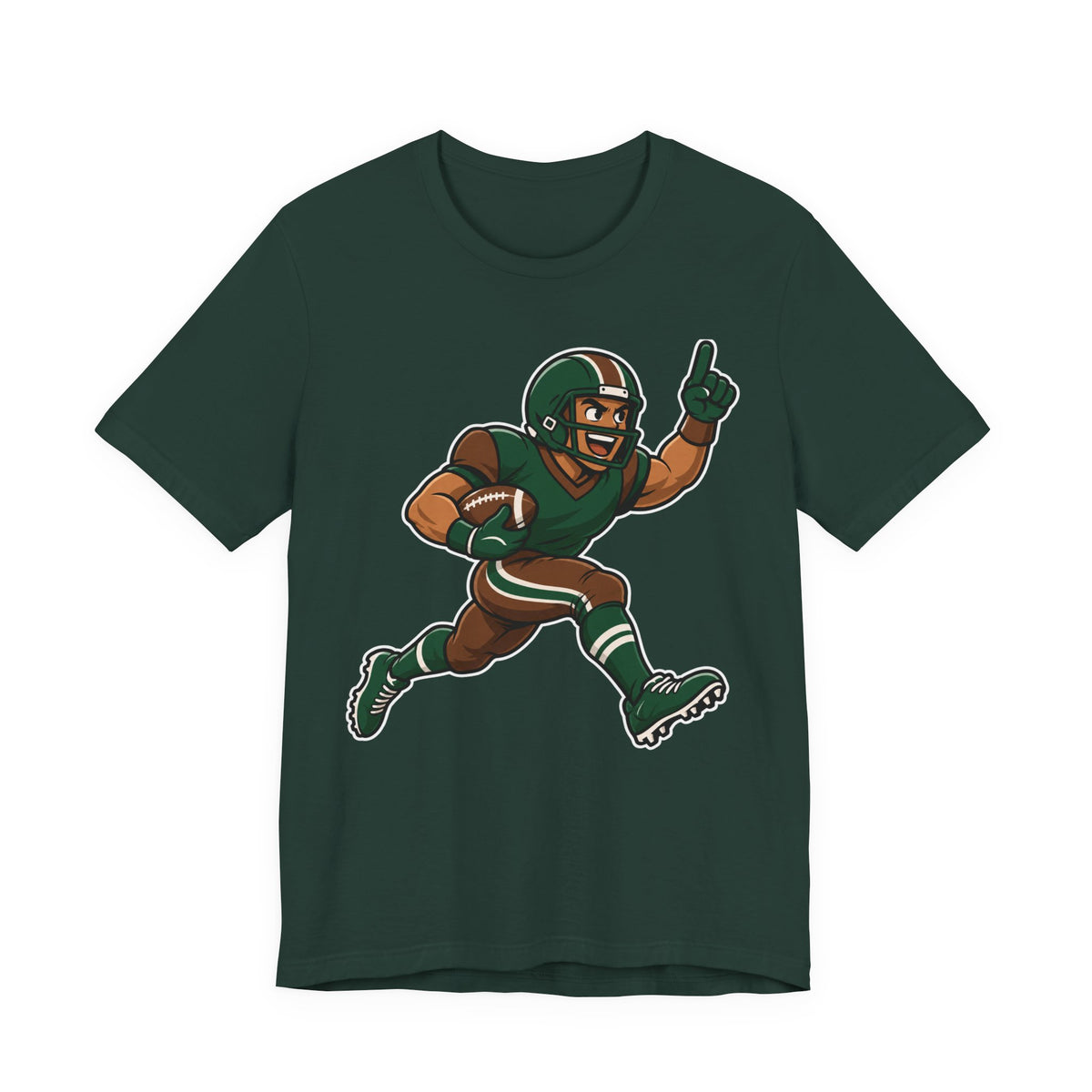 Football Cartoon Mascot T-Shirt | Touchdown Kids Tee | Funny Football Player Shirt | Youth Football Gift Shirt