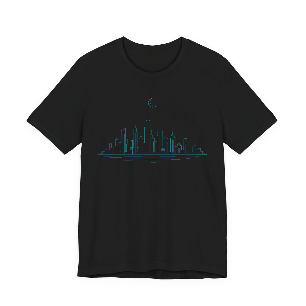 Urban Night Skyline T-Shirt | Minimalist City Line Art Tee | City Skyline Streetwear Shirt | Skyline Line Art Gift Shirt