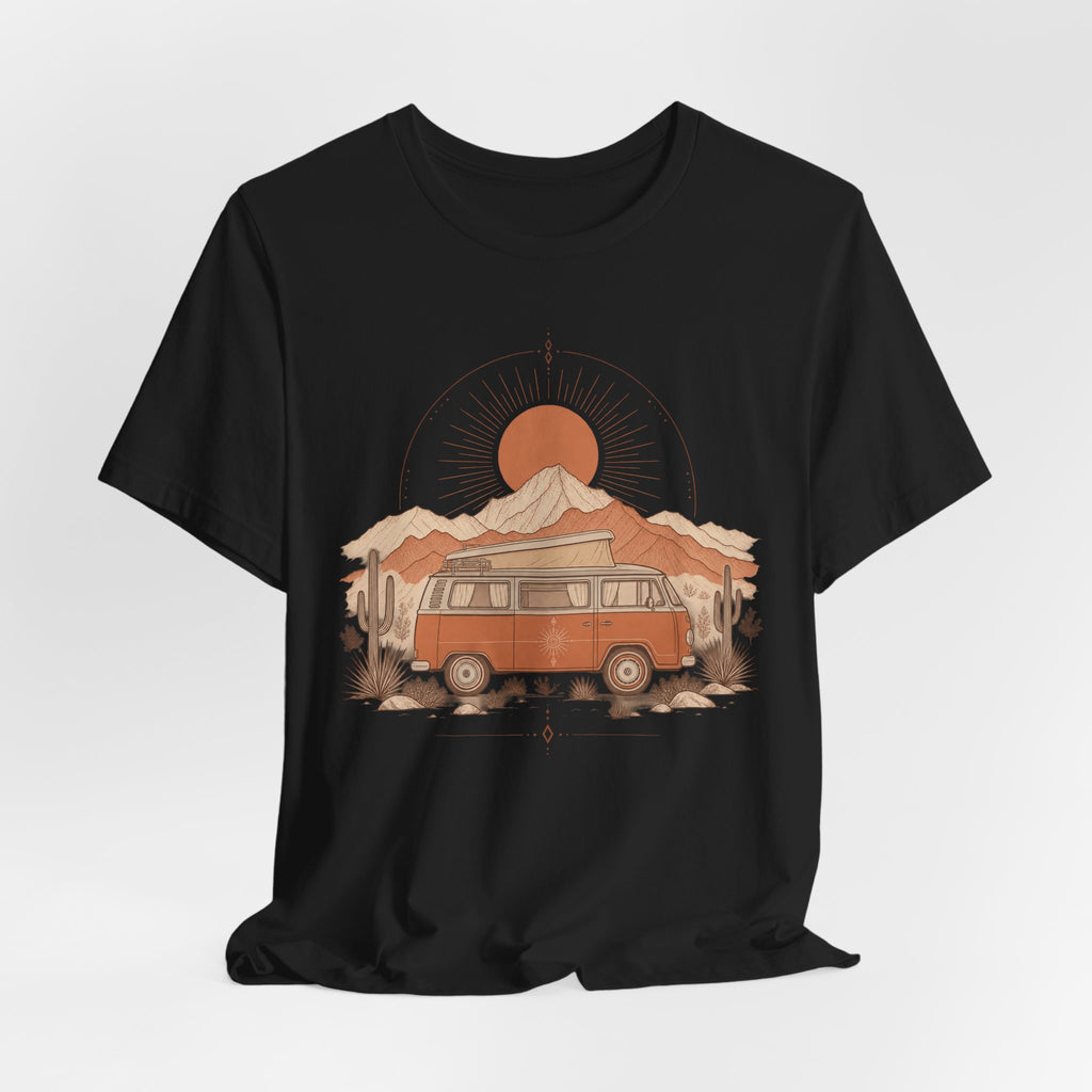 Van Life Boho Sunset T-Shirt | Camper Van Road Trip Tee | Digital Nomad Gift Shirt
