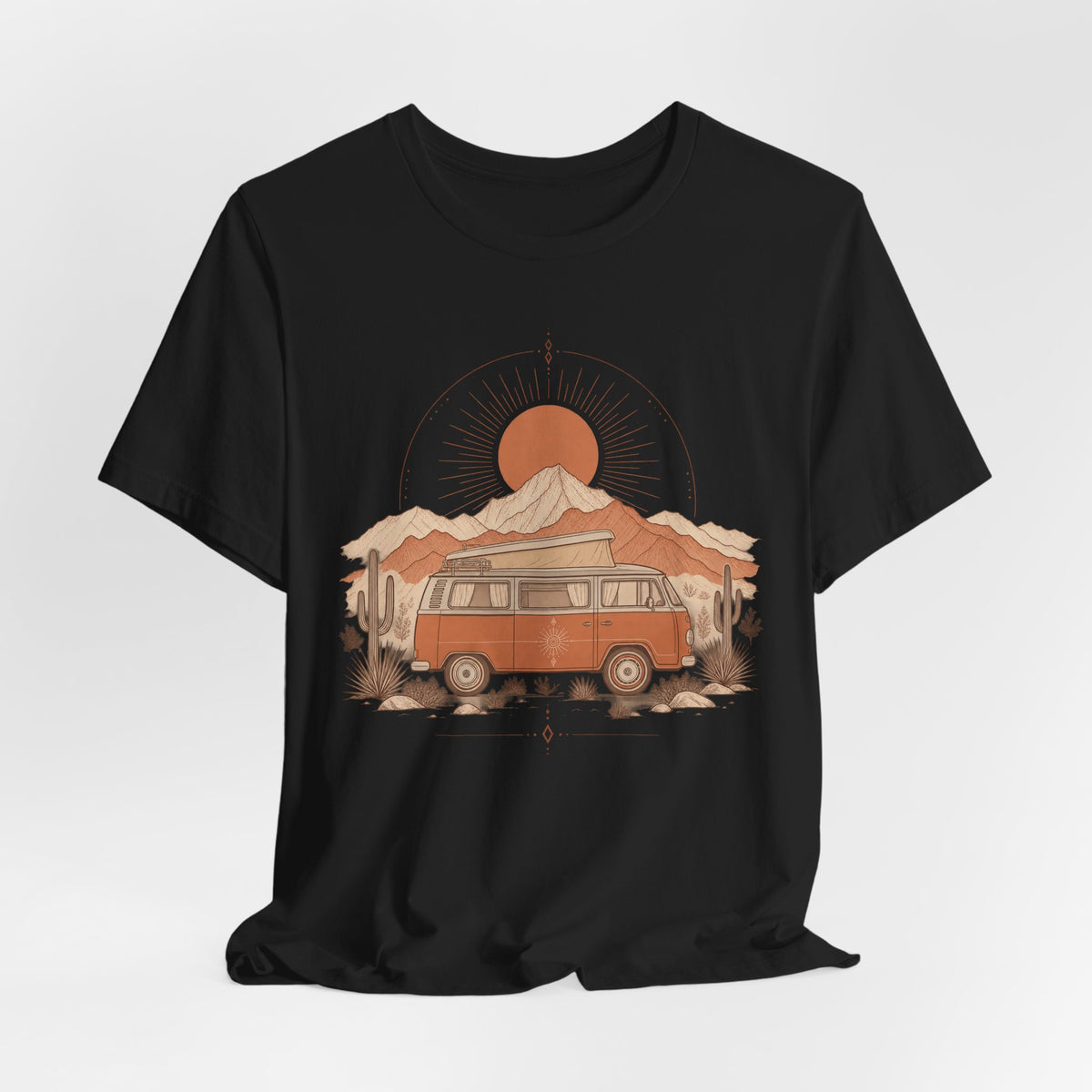 Van Life Boho Sunset T-Shirt | Camper Van Road Trip Tee | Digital Nomad Gift Shirt